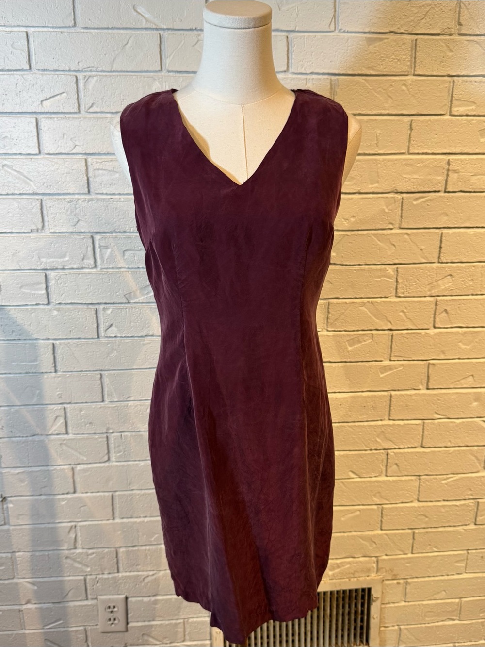Vintage 90s Rabbit Rabbit Rabbit Maroon Mini Dress Womens 8